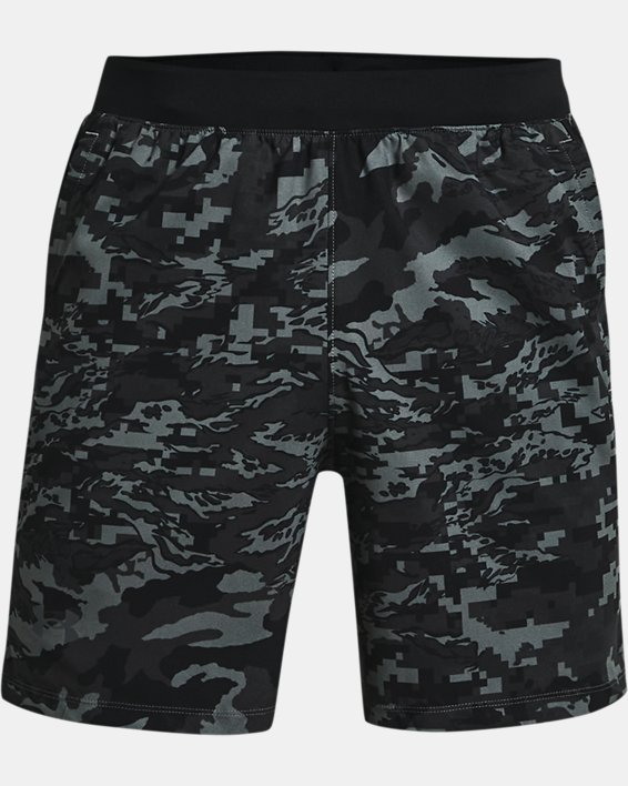 Men's UA Launch Run 7" Print Shorts in Black image number 5